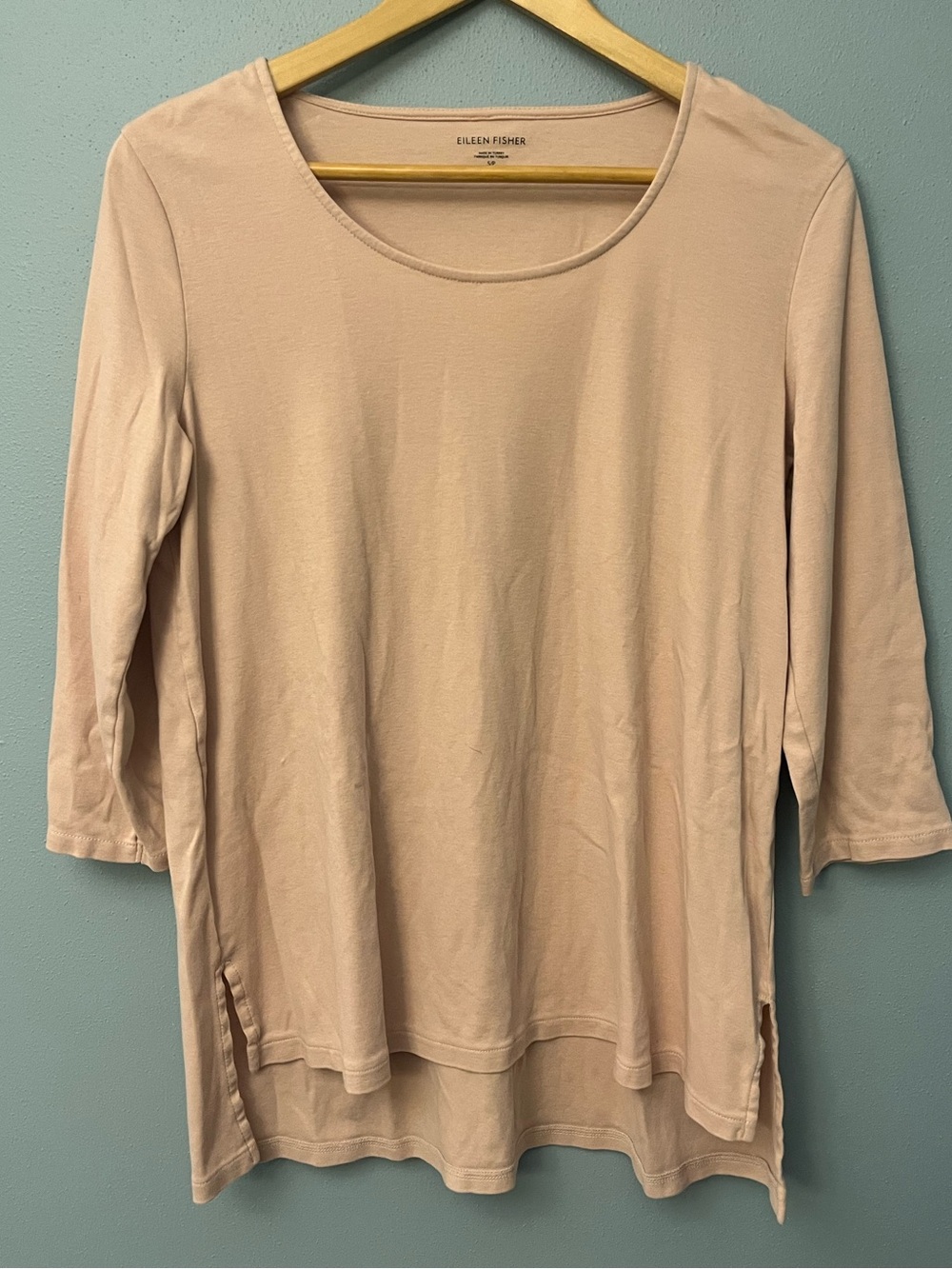 Eileen Fisher Scoop Neck 3/4 Sleeve Tee